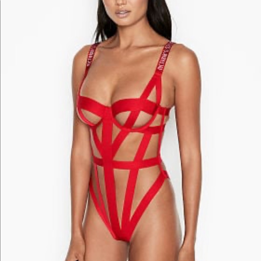 Victoria’s Secret red cage teddy